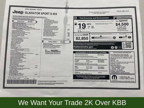 2024 Jeep Gladiator Sport S