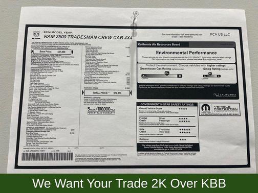 2024 RAM 2500 Tradesman Crew Cab 4x4 6'4' Box