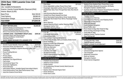 2026 RAM 1500 Laramie
