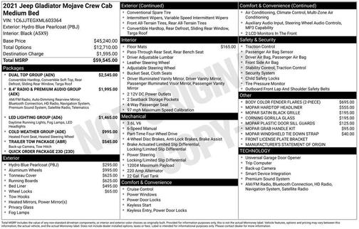 Hydro Blue Pearlcoat 2021 Jeep Gladiator Mojave 4x4