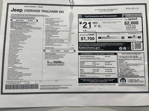 2022 Jeep Cherokee Trailhawk