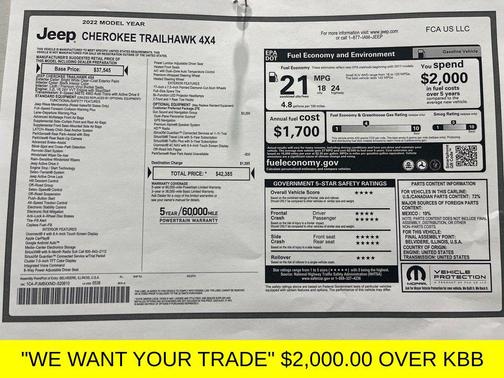 2022 Jeep Cherokee Trailhawk
