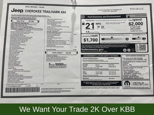 2022 Jeep Cherokee Trailhawk