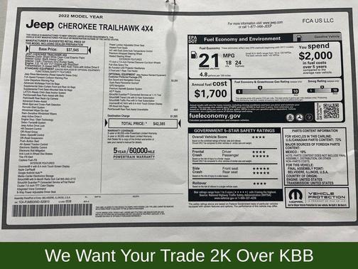 2022 Jeep Cherokee Trailhawk