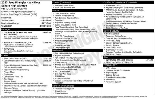 2023 Jeep Wrangler 4xe Sahara High Altitude