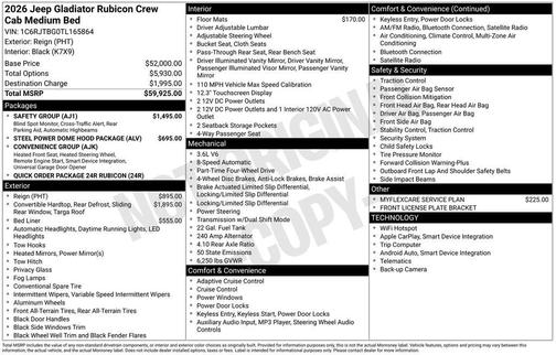 2026 Jeep Gladiator Rubicon