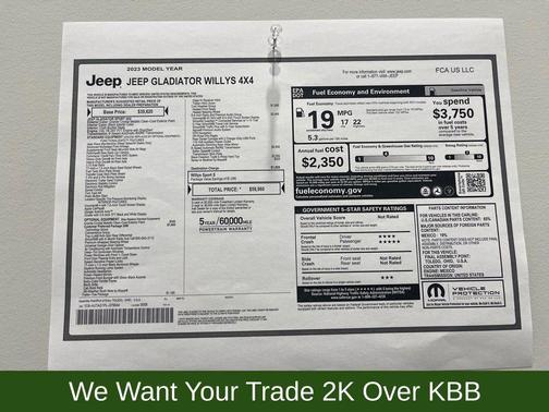 2023 Jeep Gladiator Willys 4x4