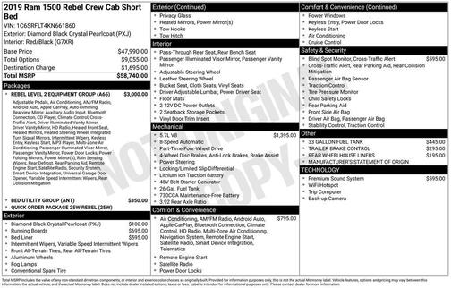 2019 RAM 1500 Rebel