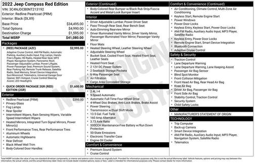 2022 Jeep Compass (RED) Edition 4x4