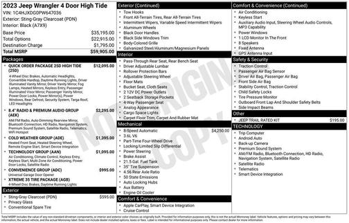 2023 Jeep Wrangler 4-Door High Tide 4x4