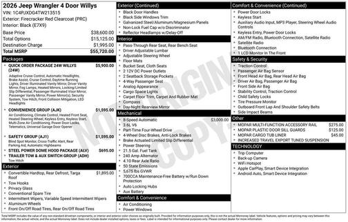 2026 Jeep Wrangler Willys