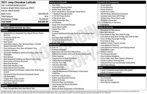 2021 Jeep Cherokee Latitude