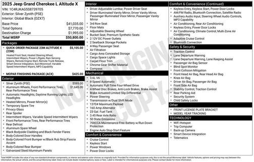 2025 Jeep Grand Cherokee L Altitude