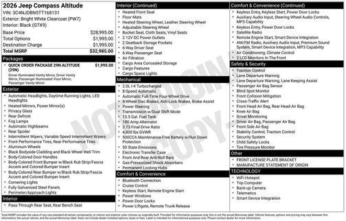2026 Jeep Compass Latitude