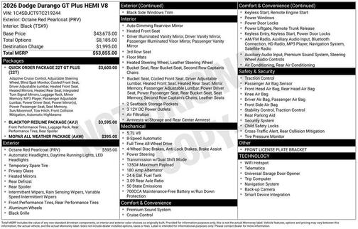 2026 Dodge Durango GT Plus