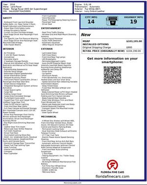 2016 Land Rover Range Rover 5.0L Supercharged