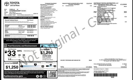 2021 Toyota Corolla LE