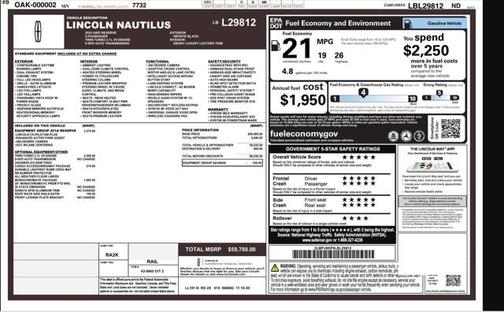 2020 Lincoln Nautilus Reserve