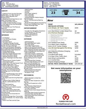 2019 Mercedes-Benz C-Class C 300