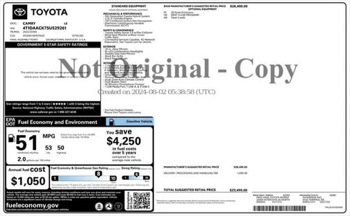 2025 Toyota Camry LE