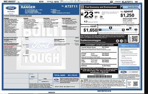 2019 Ford Ranger XL