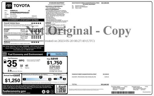 2023 Toyota Corolla LE