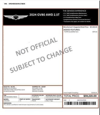 2024 Genesis GV80 2.5T