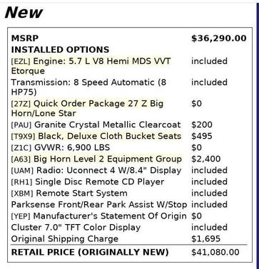 2019 RAM 1500 Big Horn