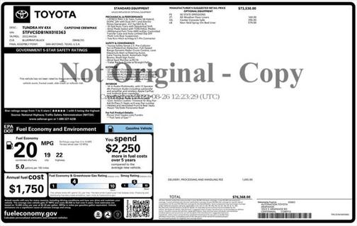 2022 Toyota Tundra Hybrid Capstone