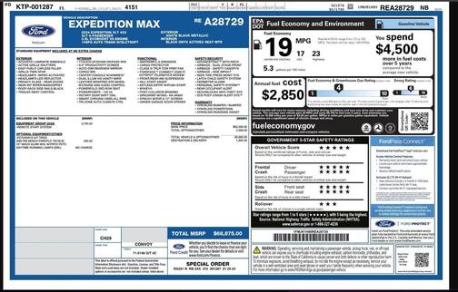 AGATE BLACK METALLIC 2024 Ford Expedition Max XLT