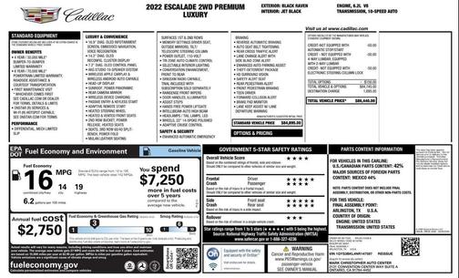 2022 Cadillac Escalade Premium Luxury