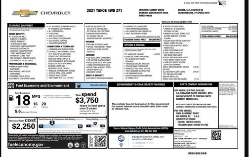 2021 Chevrolet Tahoe Z71