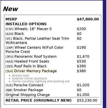 2018 Porsche Macan Sport Edition