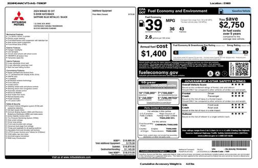 2024 Mitsubishi Mirage ES