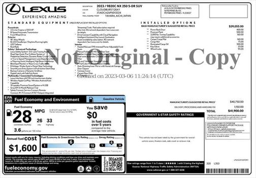 2023 Lexus NX 250 Base