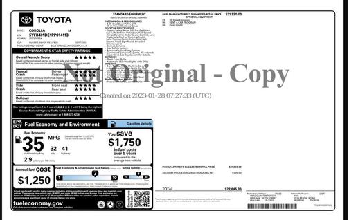 2023 Toyota Corolla LE