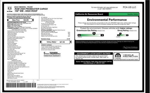 2022 RAM ProMaster 2500 High Roof