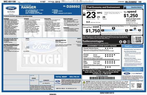 2021 Ford Ranger XL