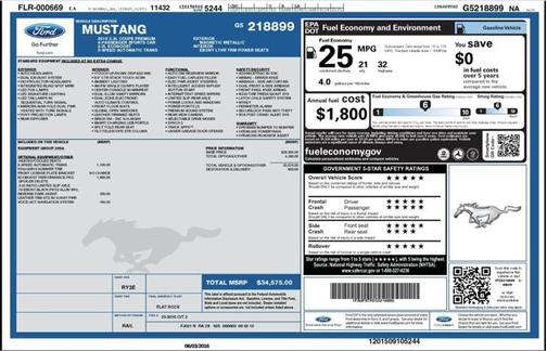 2016 Ford Mustang EcoBoost Premium