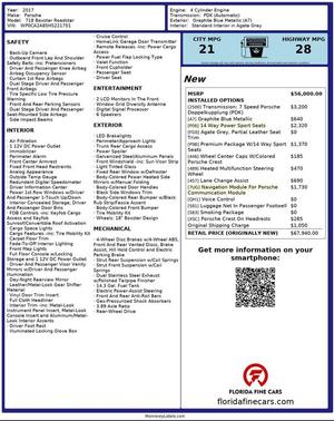 2017 Porsche 718 Boxster CONVERTIBLE