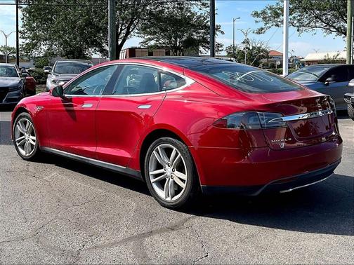 Red 2013 Tesla Model S Base