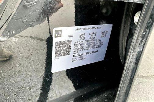 Mosaic Black Metallic 2022 Chevrolet Malibu FWD LT