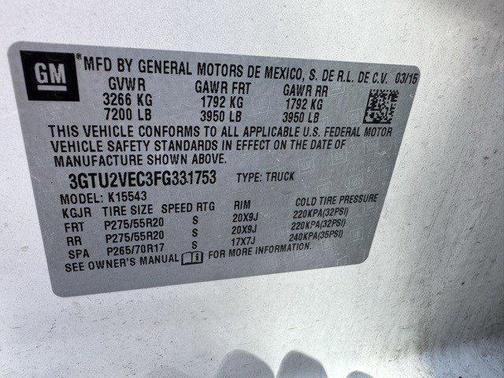 2015 GMC Sierra 1500 SLT