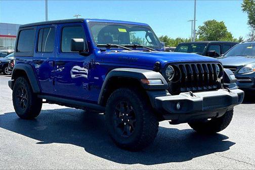 Ocean Blue Metallic Clearcoat 2020 Jeep Wrangler Unlimited Willys 4x4