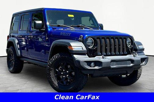 Ocean Blue Metallic Clearcoat 2020 Jeep Wrangler Unlimited Willys 4x4