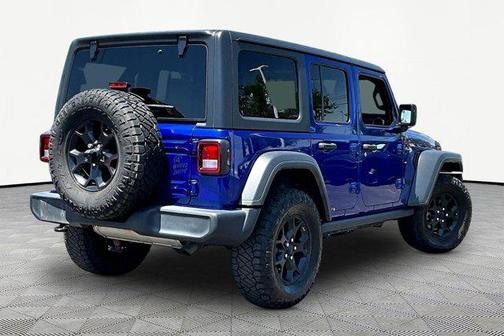 Ocean Blue Metallic Clearcoat 2020 Jeep Wrangler Unlimited Willys 4x4