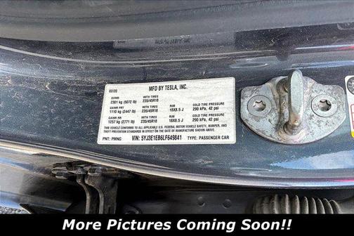 Silver Metallic 2020 Tesla Model 3 Long Range