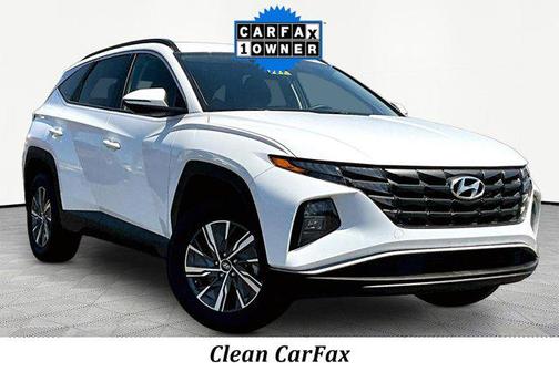 Serenity White Pearl 2023 Hyundai TUCSON Hybrid Blue