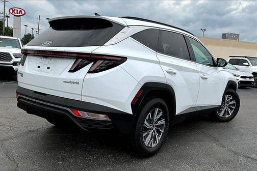 Serenity White Pearl 2023 Hyundai TUCSON Hybrid Blue
