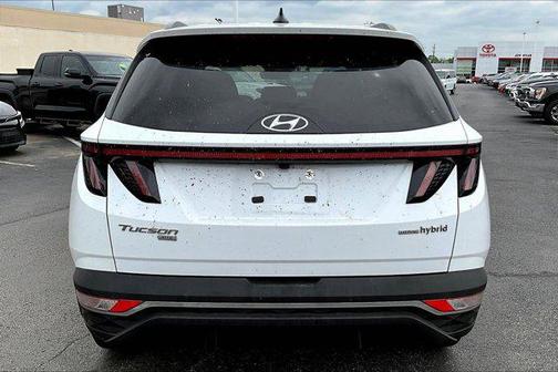 Serenity White Pearl 2023 Hyundai TUCSON Hybrid Blue